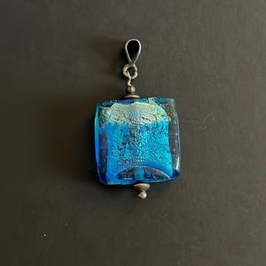 Pendant Square Glass Blue